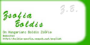 zsofia boldis business card