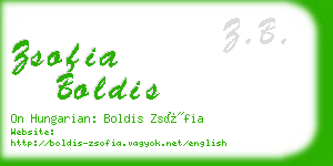 zsofia boldis business card